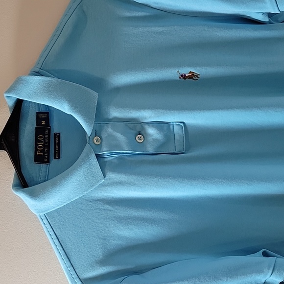 Ralph Lauren Men's Polo-Color Sky Blue-Short Sleeve - Picture 4 of 5